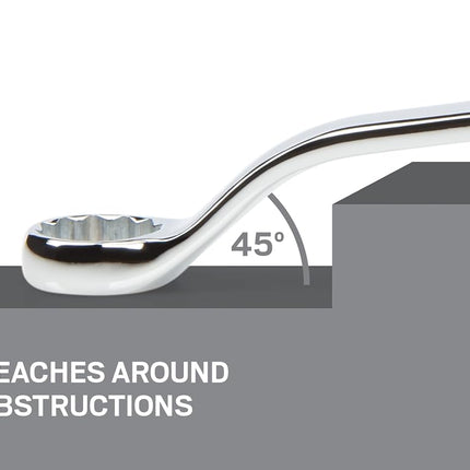 TEKTON 21 mm x 23 mm 45-Degree Offset Box End Wrench | WBE24321