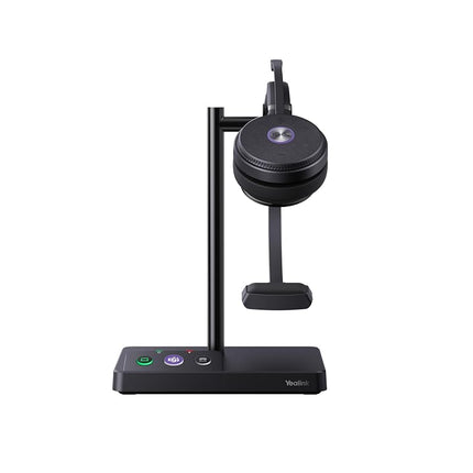 Yealink WH62 Entry Level, Plug & Play Monaural DECT Wireless Headset with Yealink Acoustic Shield Technology & 2 x Micro USB 2.0 Ports (Optimised for Microsoft Teams) – Black/Silver