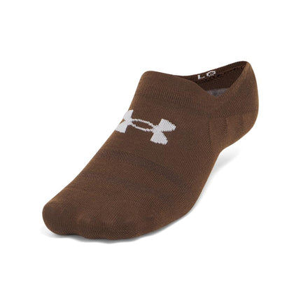 Under Armour Unisex-Adult Essential Ultra Low Tab Socks 6 Pack, (239) Elite Beige/Elite Beige/Halo Gray, Medium
