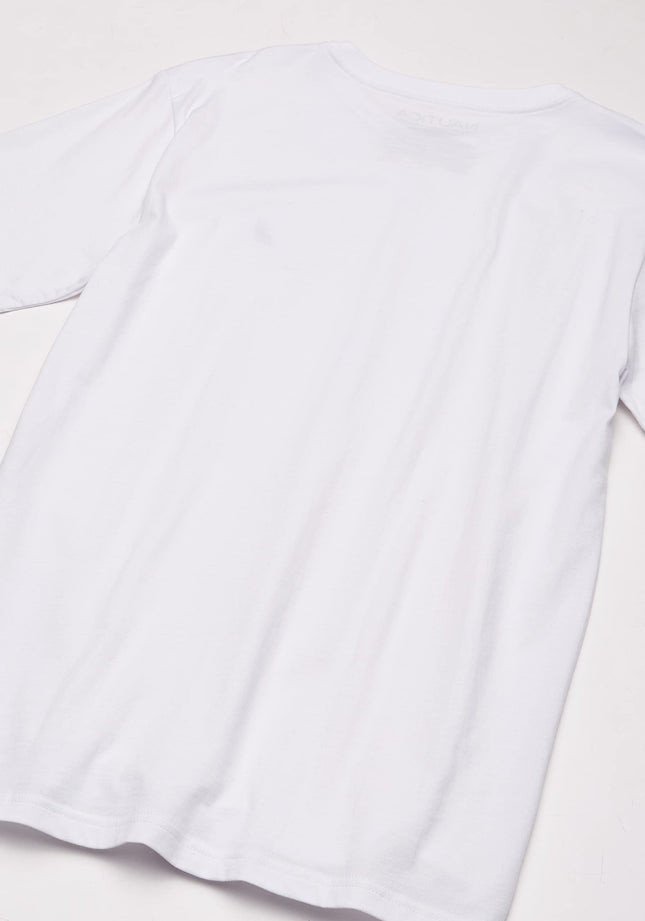 Nautica Boys' Short Sleeve Solid V-Neck T-Shirt, Legacy White, 5