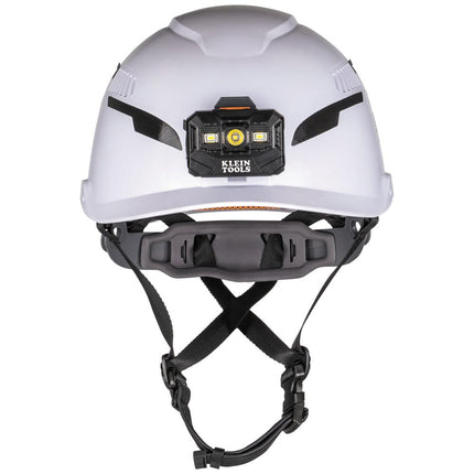 Safety Helmet, Type-2, Vented Class C, w/Recharge Headlamp