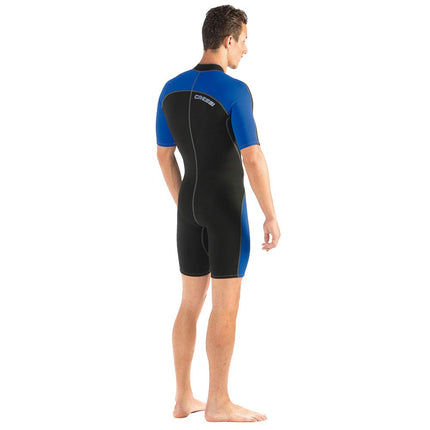 Cressi Lido Man Shorty Wetsuit - Men's Shorty Wetsuit for Snorkelling, Swimming and Water Sports, 2mm Ultra Stretch Neoprene