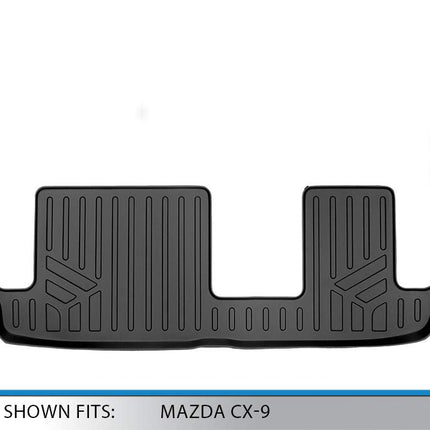 Tapis de sol MAXLINER, tapis de 3e rangée noirs pour Mazda CX-9 2016-2018