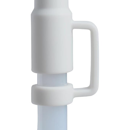 Stanley Quencher Boot and Straw Cover Cap | Anti-Slip Silicone Protector for 14 oz Tumbler with Handle | Accessory Set for Stainless Steel Drinking Cup | BPA-Free | Pale Stone