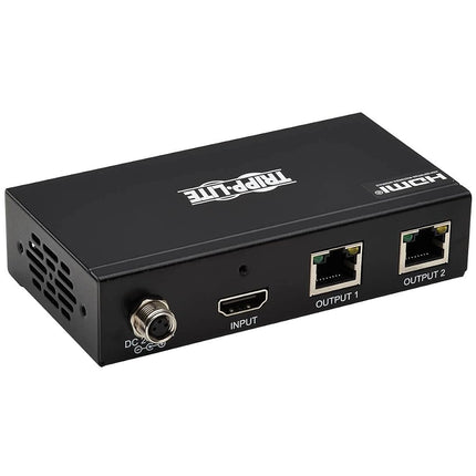Tripp Lite HDMI Over Ethernet Cat6 Splitter 2-Port - Up to 230 feet or 70.1 Meters - 4K 60Hz Video, HDR, 4:4:4, PoC, HDCP 2.2, TAA Compliant (B127A-002-BH)