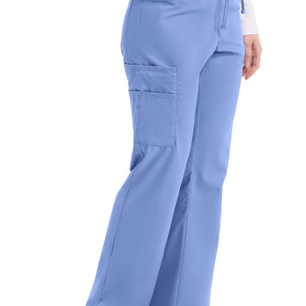 Dickies EDS Signature Scrubs for Women, Drawstring Cargo Pants 86206, Ciel, XXL Tall