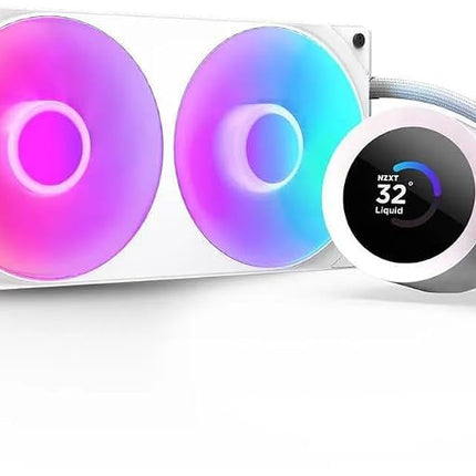 NZXT Kraken Plus 240 RGB - 240mm AIO CPU Cooler, LCD - White