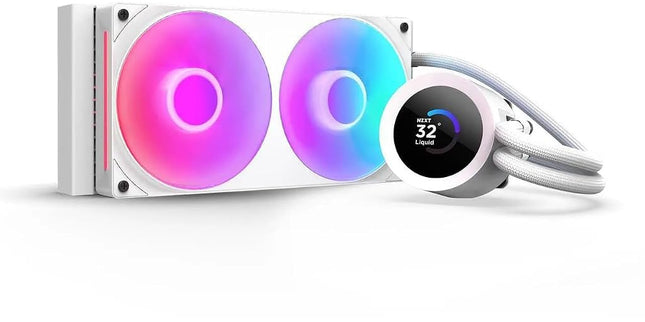 NZXT Kraken Plus 240 RGB - 240mm AIO CPU Cooler, LCD - White