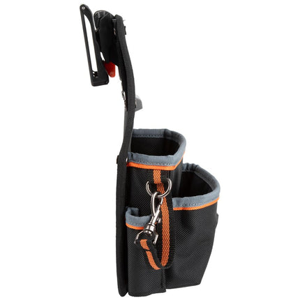 Klein Tools 55833MB MODbox Open Tool Pouch, 4-Pockets, Electrician Pouch, Quickly Attach and Release from Tool Belts and MODBox Rail System