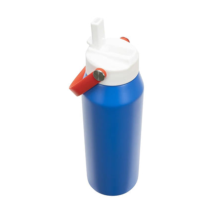 PUMA unisex-adult 32oz Insulated Stainless Steel Water Bottle With Carry Handle, Team Royal/Red, One size
