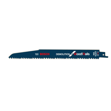 BOSCH RDN9V 5 pc. 9 In. 5/8 TPI Edge Reciprocating Saw Blades for Wood/Nail Demolition