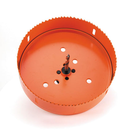 Klein Tools 31900 Sierra de corona bimetálica, 6-3/8 pulgadas, para paneles de yeso-tejas de techo-acero-madera-plástico, acero inoxidable, iluminación empotrada