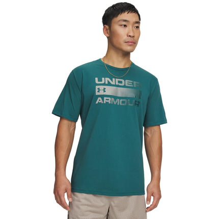 Under Armour Mens Team Issue Wordmark Shirt Green 
