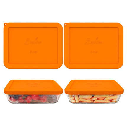 Sophico 6 Cup Rectangle Silicone Storage Cover Lid