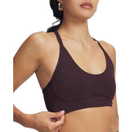 Under Armour Women's Movement Bralette, (227) Brown Obsidian / / Metallic Silver, L