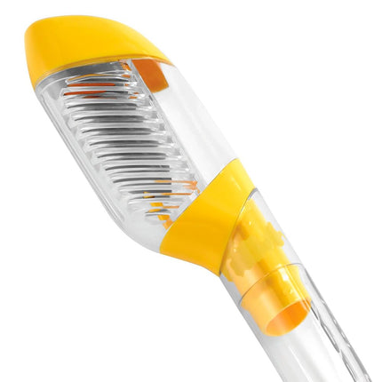 Cressi Dry Snorkel - Snorkel Seco Premium Unisex para Buceo/Apnea/Snorkel, Transparente/Amarillo, Talla Única