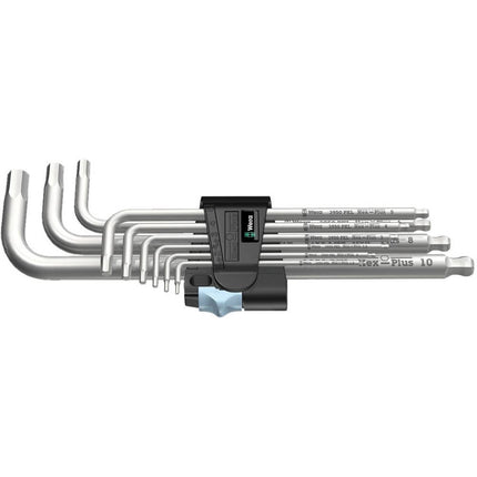 WERA Stainless 3950 PKL/9 Ball-Point Metric Hex-Pl