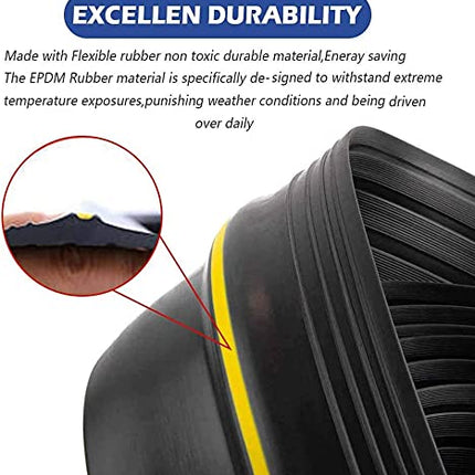 20Ft/6M Universal Garage Threshold Seal Strip, Garage Door Bottom Weatherproof Strip Rubber DIY Weather Stripping Replacement, Not Include Sealant/Adhesive (Black)