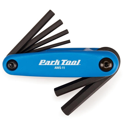 Park Tool AWS-11 Fold-up Hex Wrench Set, 3, 4, 5, 6, 8, and 10mm