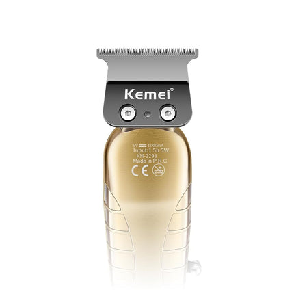 KEMEI 2293 Cordless T-Blade Hair and Beard Trimmer for Men, Gold