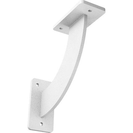 Ekena Millwork BKTM02X07X07BRHWH 2 inch W x 7 inch D x 7 inch H Bradford Steel Bracket, Hammered White