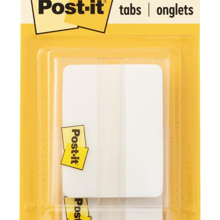 Post-it Tabs, 2 in, Solid, White, 25 Tabs/On-The-G
