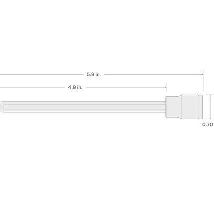TEKTON 3/8 Inch Drive x 3/16 Inch Long Slotted Bit Socket | SHB10401