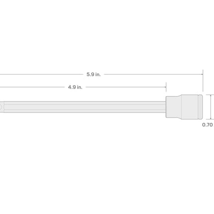 TEKTON 3/8 Inch Drive x 3/16 Inch Long Slotted Bit Socket | SHB10401