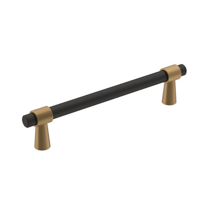 Amerock | Cabinet Pull | Matte Black/Champagne Bro
