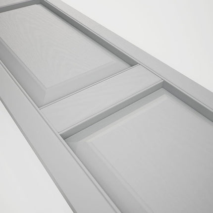 Ekena Millwork Lifetime Vinyl LP2S12X06700PG Standard Two Equal Panel Vinyls, Raised Panel Vinyl Shutters, w/Installation Shutter-Lok's & Matching Screws (Per Pair), 12"W x 67"H, Paintable