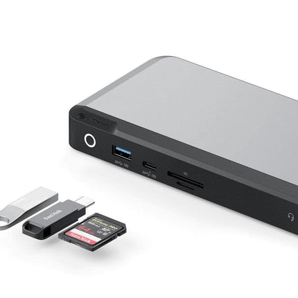 ALOGIC MX3 4K Triple Display 11-in-1 Docking Station with 100W Laptop Charging for windows, 3x DisplayPort, 3x USB-A, USB-C, 3.5mm TRRS Audio/Microphone Jack, RJ45 Ethernet, SD & Micro SD Card Reader