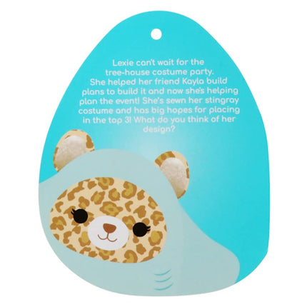 Squishmallows Peluche officielle Kellytoy 19 cm, jouet en peluche moelleux (Lexie le guépard en costume de raie)