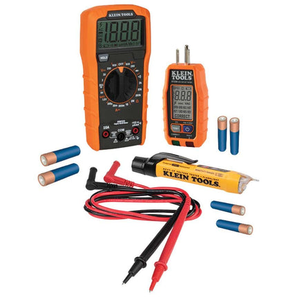 Klein Tools 80101 Kit de probador de casas, probadores de salida y receptáculo GFCI, multímetro, NCVT, buscador de interrupto