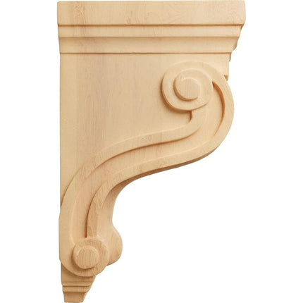 Ekena COR03X06X10TSRO 3 3/8-Inch Width x 6 1/2-Inch Depth x 10 1/2-Inch Height Boston Traditional Scroll Corbel - Red Oak