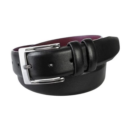 Stacy Adam's Leather Dress Belt for Dickinson Oxford, Suits, Pants, Classic, Formal, Business, Work, Smooth Edge, Croco, Black, 34