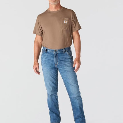 Carhartt Men's Rugged Flex Relaxed Fit Utility Jean, Houghton, 42W x 32L