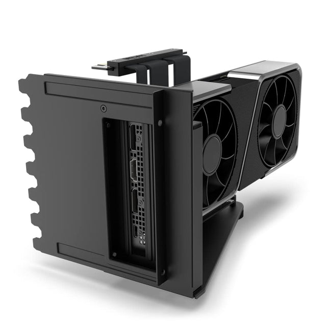 NZXT Vertical GPU Mounting Kit - AB-RH175-B1-175 mm PCIe 4.0x16 Riser Cable - GPU Holder - Sturdy Steel Bracket - Black