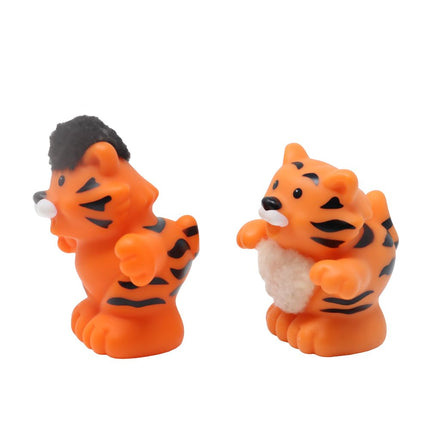 Fisher-Price Replacement Parts for Collectible Little People Noah's Ark, Zoo or Circus Playset K0725 - Replacement Orange and Black Stripe Tiger Figures with Touch and Feel Fur on Head and Belly