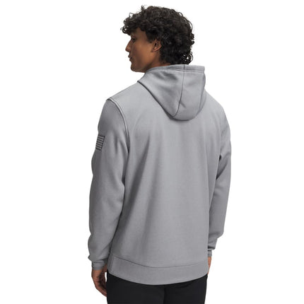 Under Armour Men's Freedom American Flag Embossed Hoodie, (035) Steel Medium Heather / / Titan Gray, M