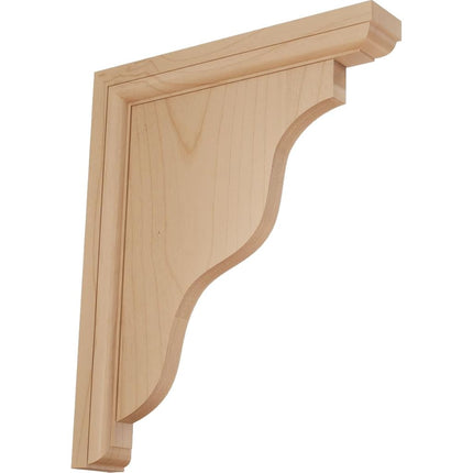 Ekena BKT01X09X11HAAL 1 1/2" W x 9" D x 11" H Hamilton Traditional Bracket, Alder