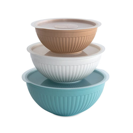 Nordic Ware Prep and Serve Mixing Bowls Set, 6-Piece, Earth-Tones