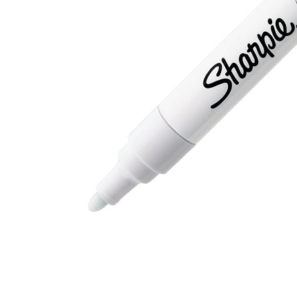 OrderlyGo Sharpie Medium Point Oil - Based Opaque Paint Markers 2 Per Package - White (Pack Of 3)