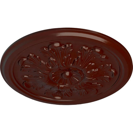 Ekena Millwork CM12LEBMF Legacy Acanthus Ceiling Medallion, Hand-Painted Brushed Mahogany, 12.75" W x 12.75" H