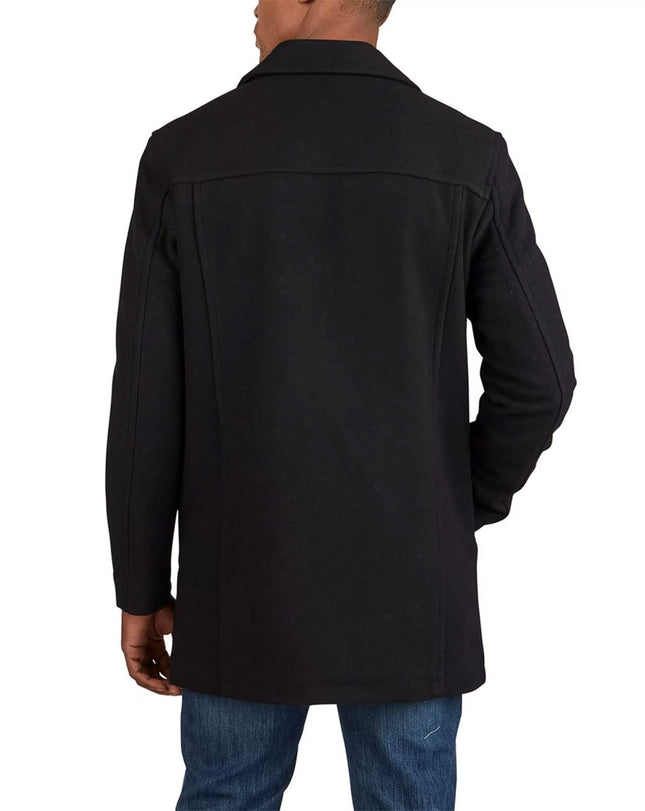 Manteau de voiture en laine peluche Cole Haan pour homme, noir, très très grande taille