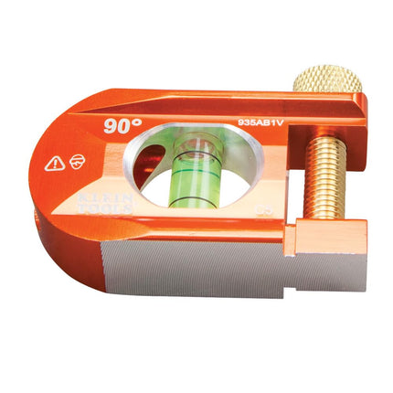 Klein Tools 935AB1V Nivel No-Dog, Nivel de Doblado de Conducto de 2.5 Pulgadas, 1 Vial, Nivel ACCU-Bend Elimina los Doblados Irregulares en Compensaciones y Curvas de Silla