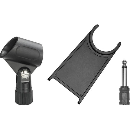 Audio-Technica ATR1200X Unidirectional Dynamic Vocal/Instrument Microphone includes Desk Stand and Stand Clamp (Black)