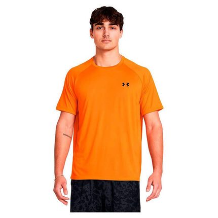 Camiseta de manga corta Under Armour Tech 2.0 para hombre, (811) Atomic / Negro, XS