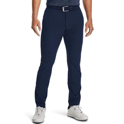 Under Armour UA Showdown Taper, light and stretchy golf trousers for men, 4-pocket high performance golf pant Men, Academy / Steel Medium Heather / Academy, 38/34