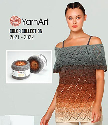 Yarn Art Flowers Alpaca 20% Alpaca 80% Acrylic Weight 8.82oz Length 1028 Yards Multicolor Rainbow Crochet Winter Yarn Weight 2 Sport (407)