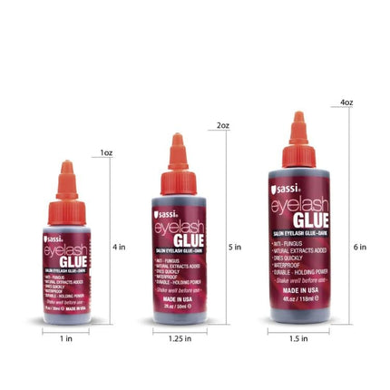 Colle à Cils Sassi Salon, Noire, Flacon de 2 oz par Sassi